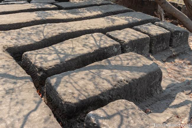 sandstone blocks not yet removed