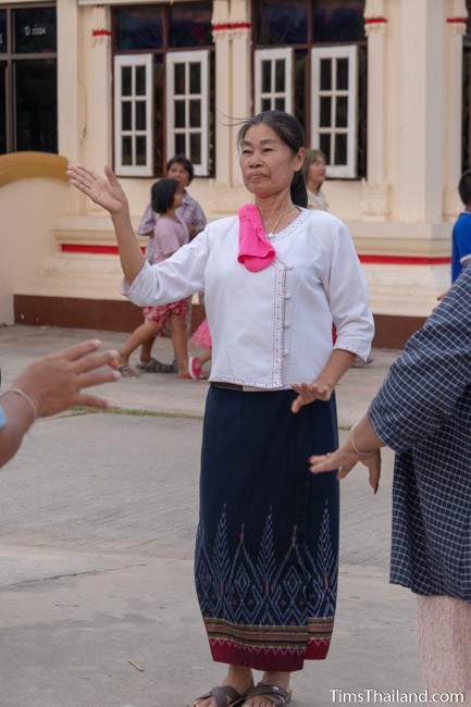 woman dancing at temple