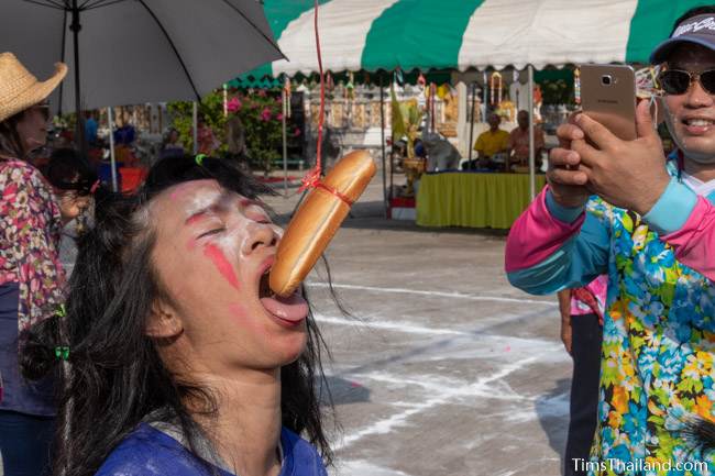 eating bread