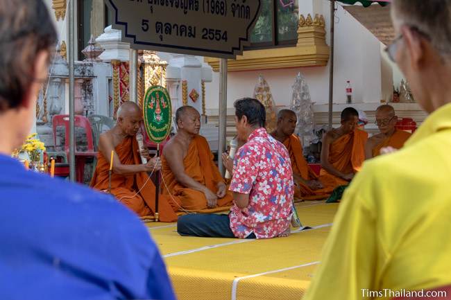 monks leading ceremony