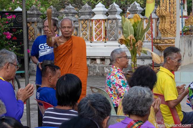 monk blessing people