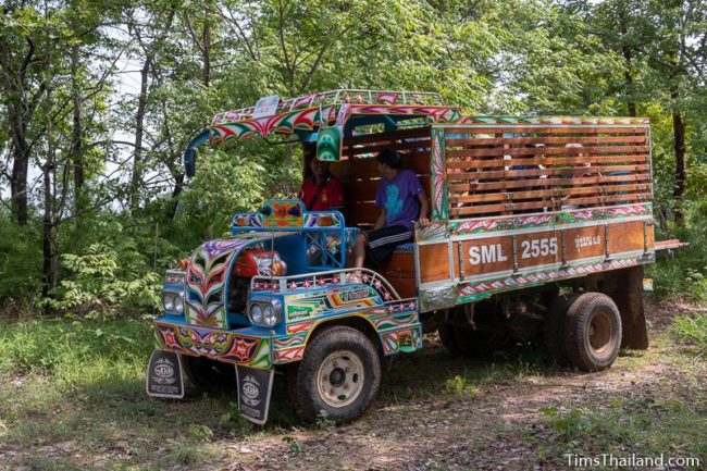 truck driving out to field