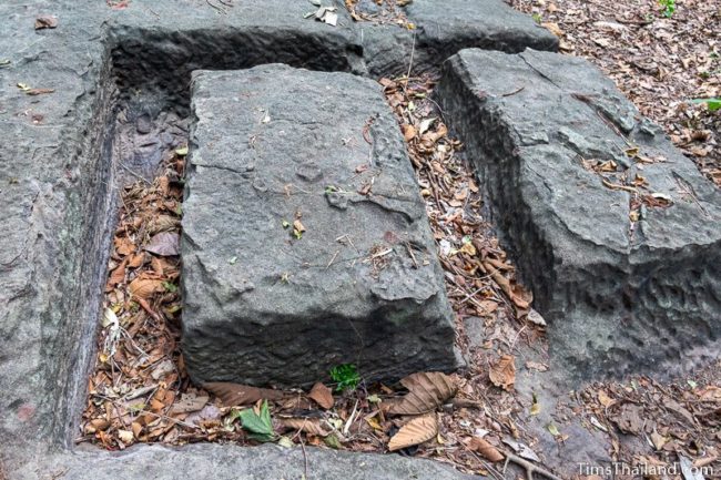 sandstone blocks in quarry