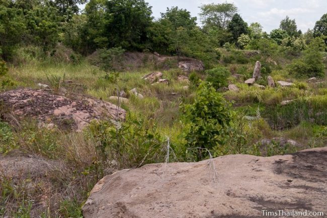 sandstone not cut for making blocks