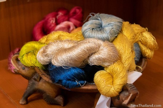 bundles of silk thread