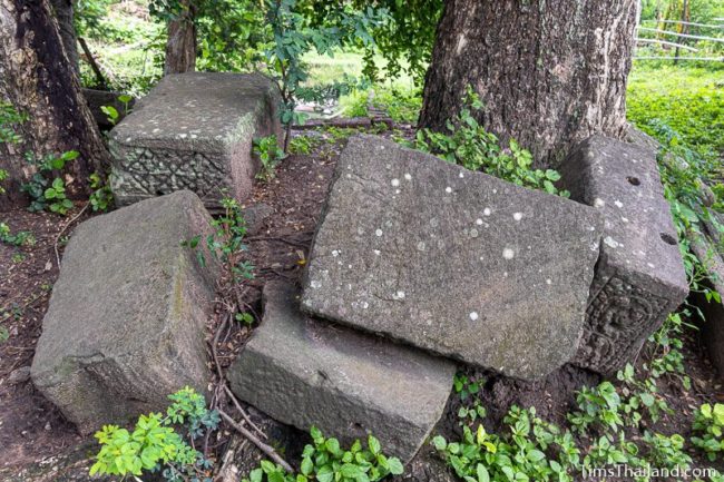 pile of sandstone blocks