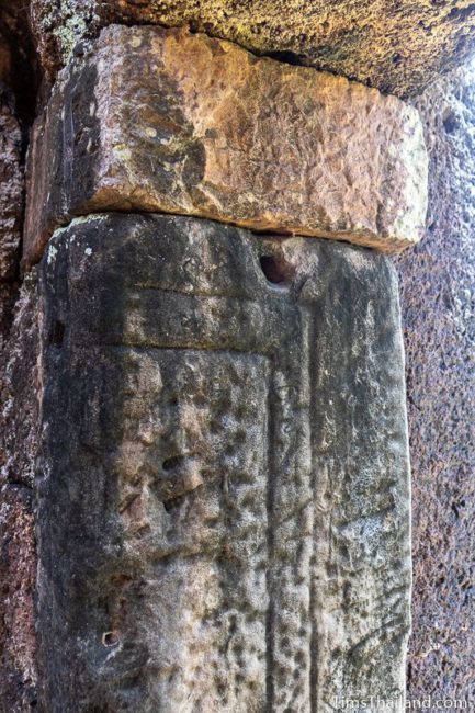 carving on door frame in gopura