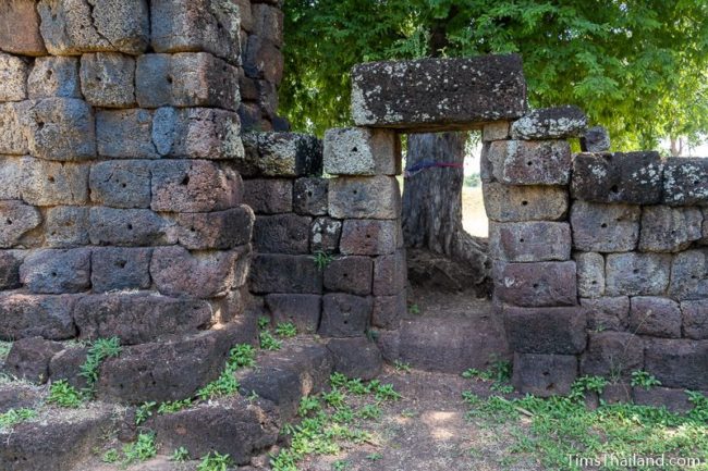 interior view of side doorway in enclosure