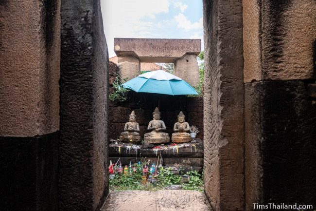 three Bodhisattva statues