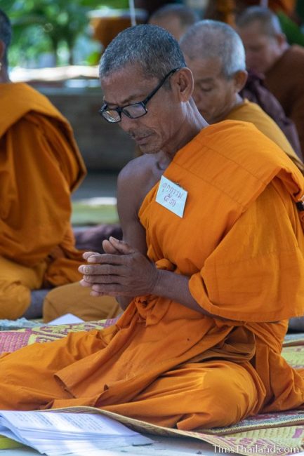monk praying