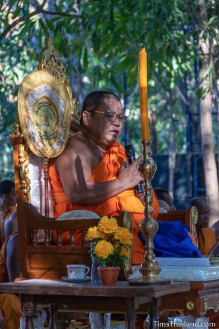 monk giving a sermon