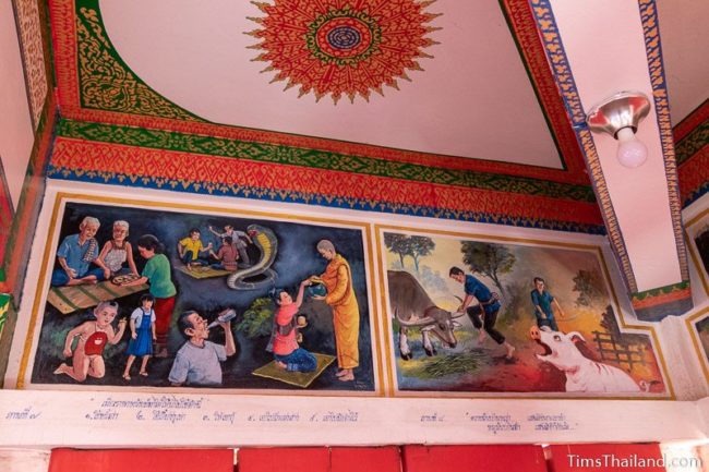 mural paintings on wall