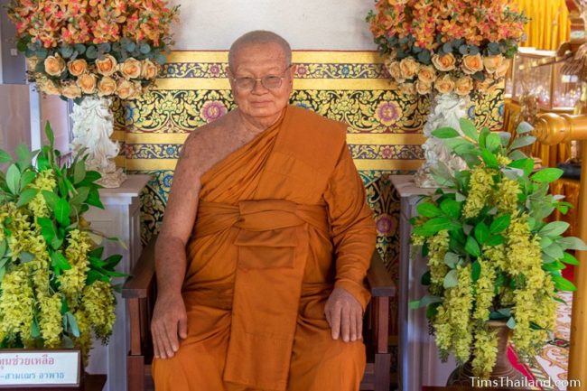 life-like resin statue of a monk