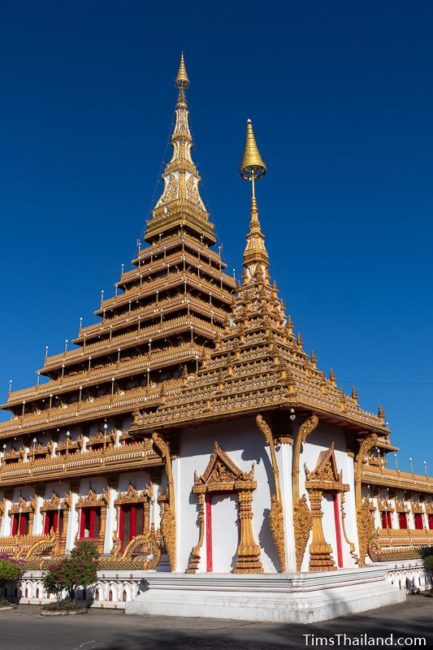 view of main stupa with a mondop at the corner