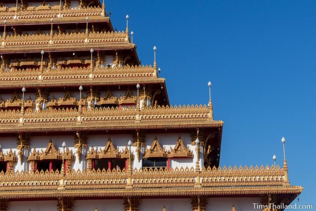 close-up view of the side of the stupa