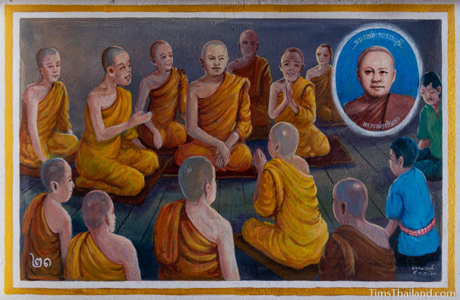 painting of monks