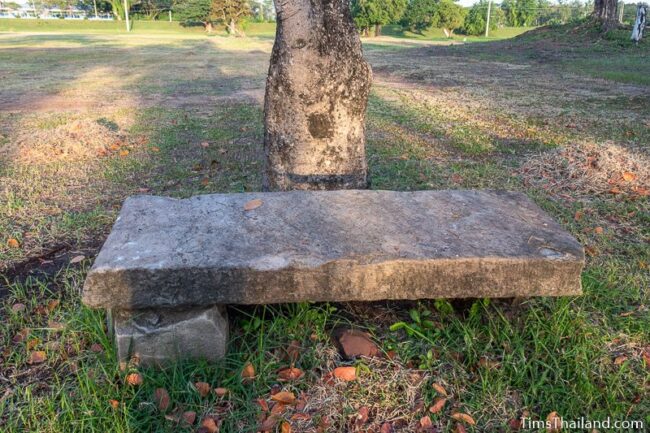 bench made from a lintel