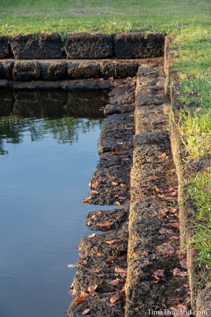 laterite steps along sacred pond