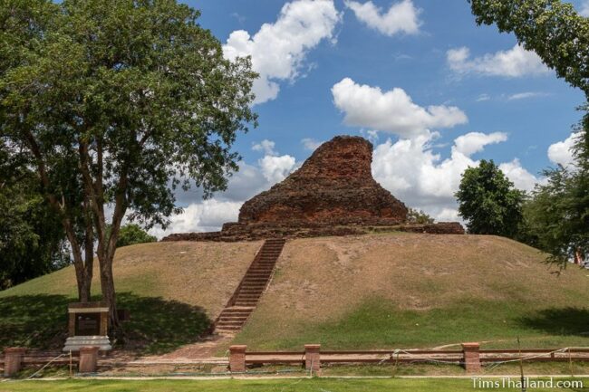 view of stupa from below