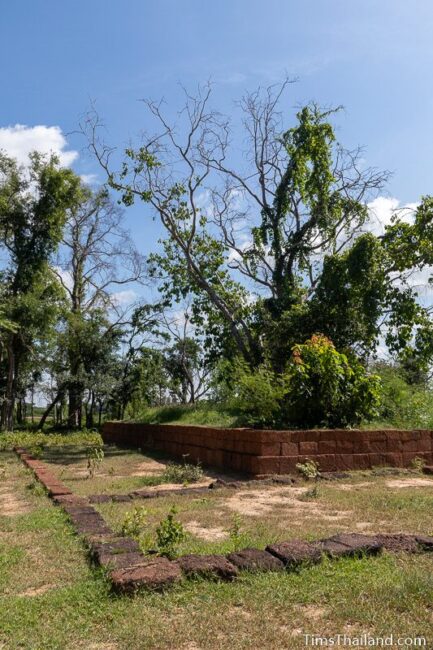 laterite wall and line of laterite