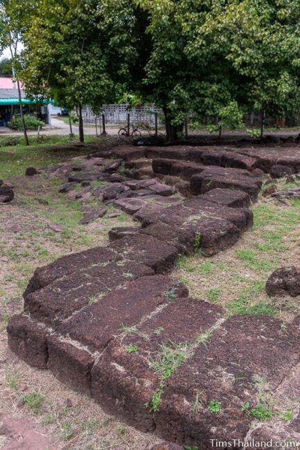 edge of the gate's foundation