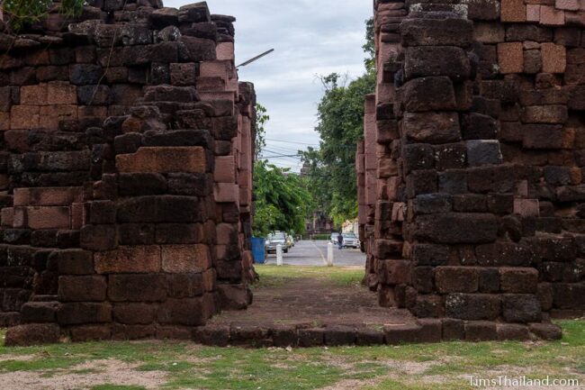 view of Prasat Phimai seen through northern gate