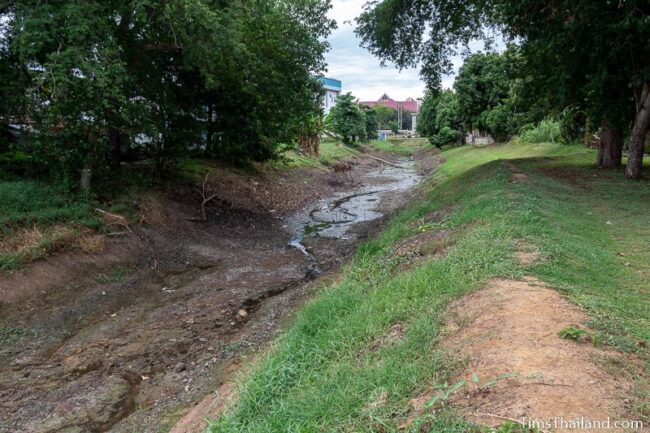 northern moat with very little water