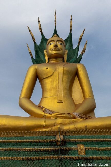 looking up at big Buddha