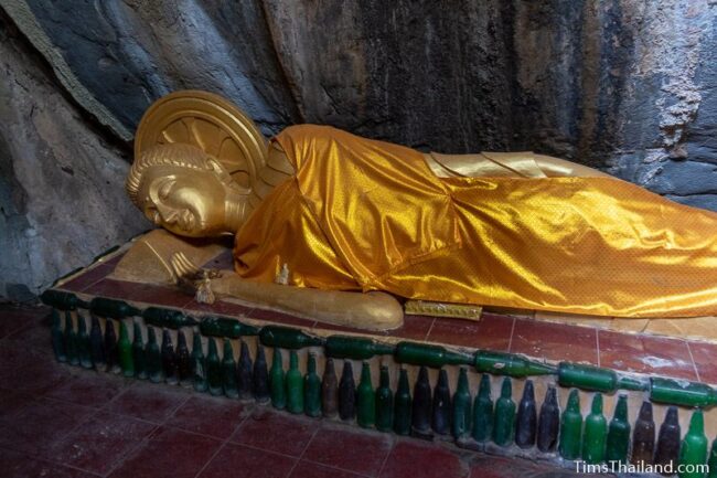 reclining Buddha in entering Nirvana posture