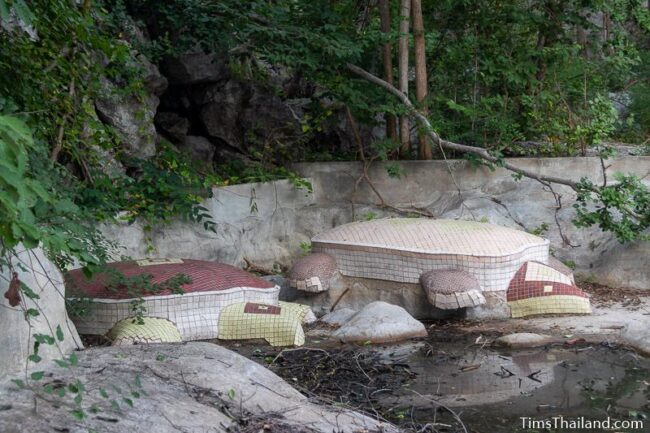 turtle statues covered in tiles