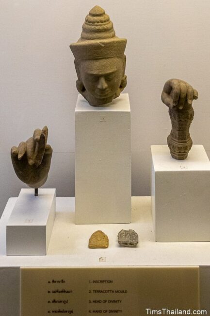 head and hands of a deity