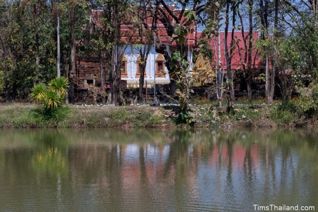 moat with temple in the background