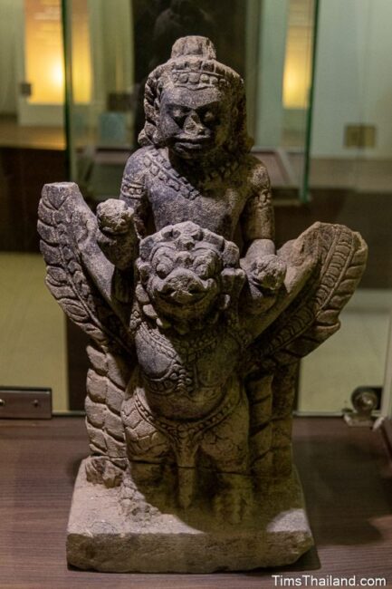 statue of vajrapani riding a garuda