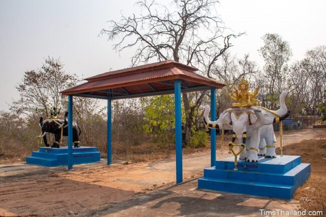 two Indra statues