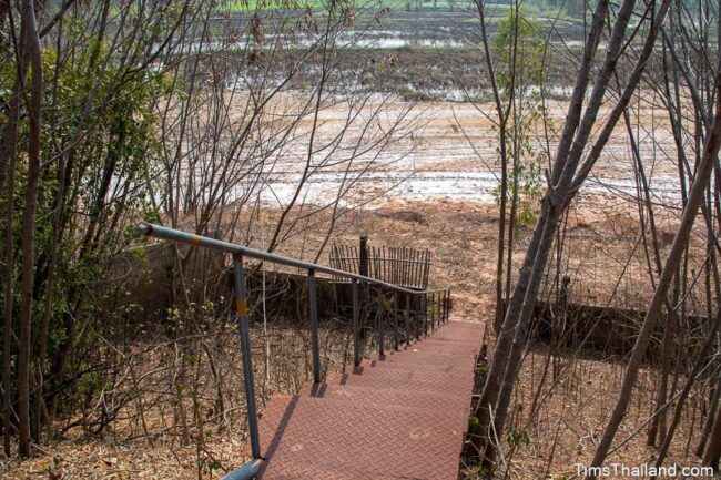 stairs down mound