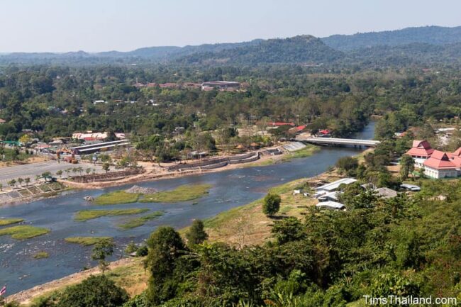 view of river below dam