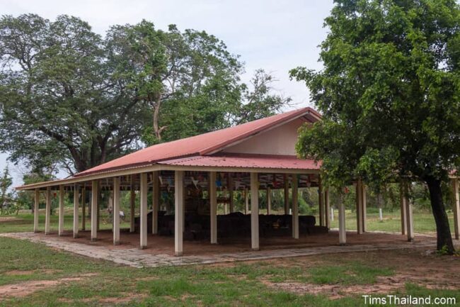 big roof over khmer ruin