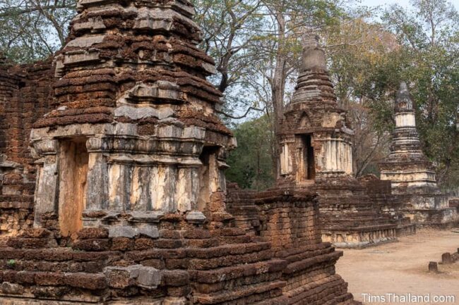 several ancient stupas