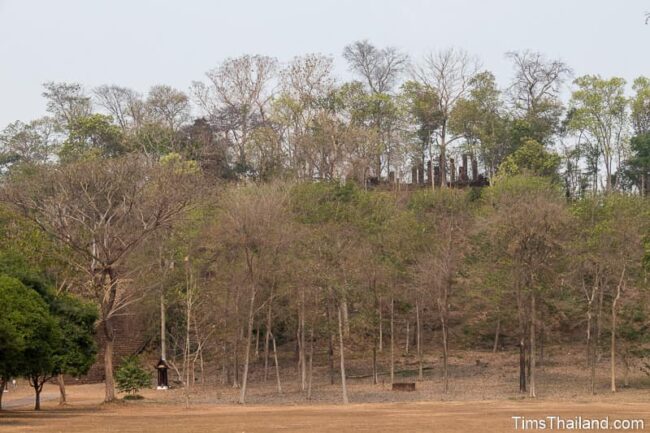 ancient temple ruins atop a hill