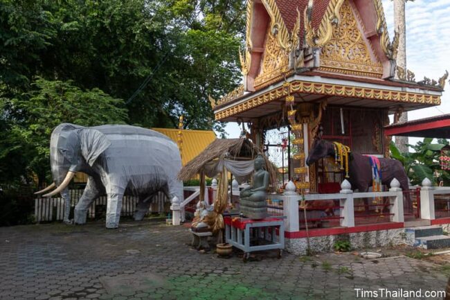 shrine with elephant and horse