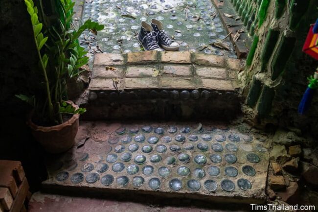 front step of bottle building