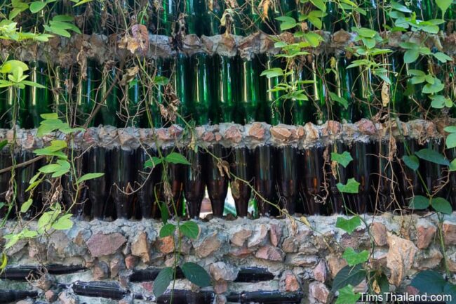 window made of bottles