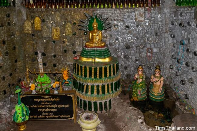 Buddha in main shrine of bottle building