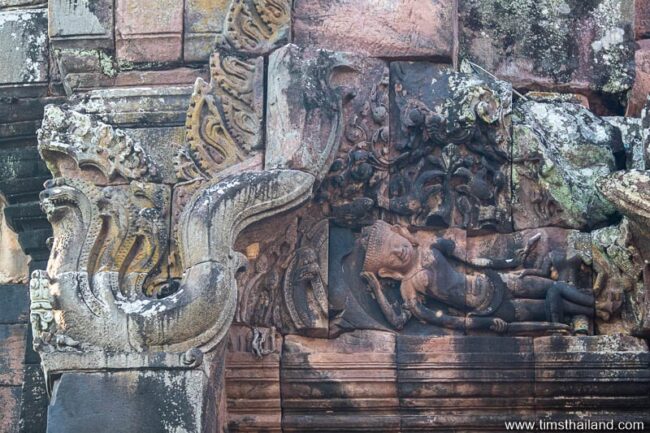 Vishnu pediment and naga