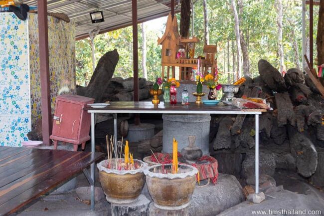 closeup view of shrine