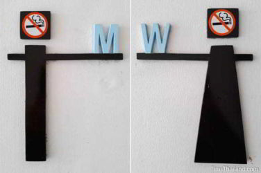 Creative Thai bathroom sign