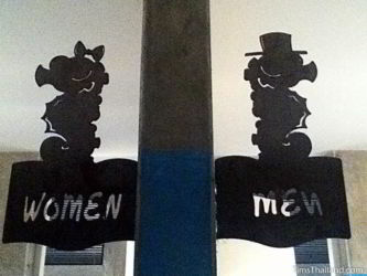 Creative Thai bathroom sign