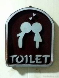 Creative Thai bathroom sign