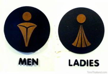 Creative Thai bathroom sign