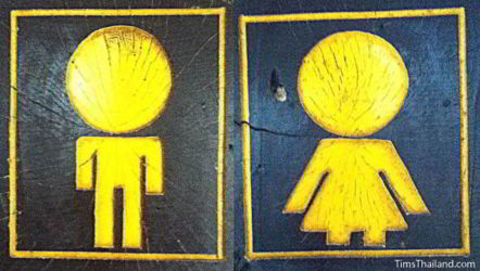 Creative Thai bathroom sign